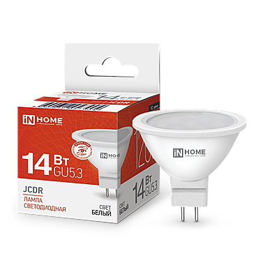 Лампа светодиодная LED-JCDR-VC 14Вт 230В GU5.3 4000K 1260Лм IN HOME